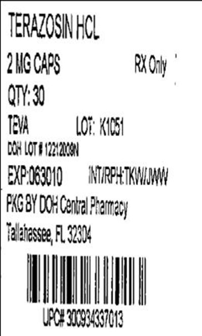 Terazosin HCl 2 mg Caps (Terazosin 2mg(teva))
